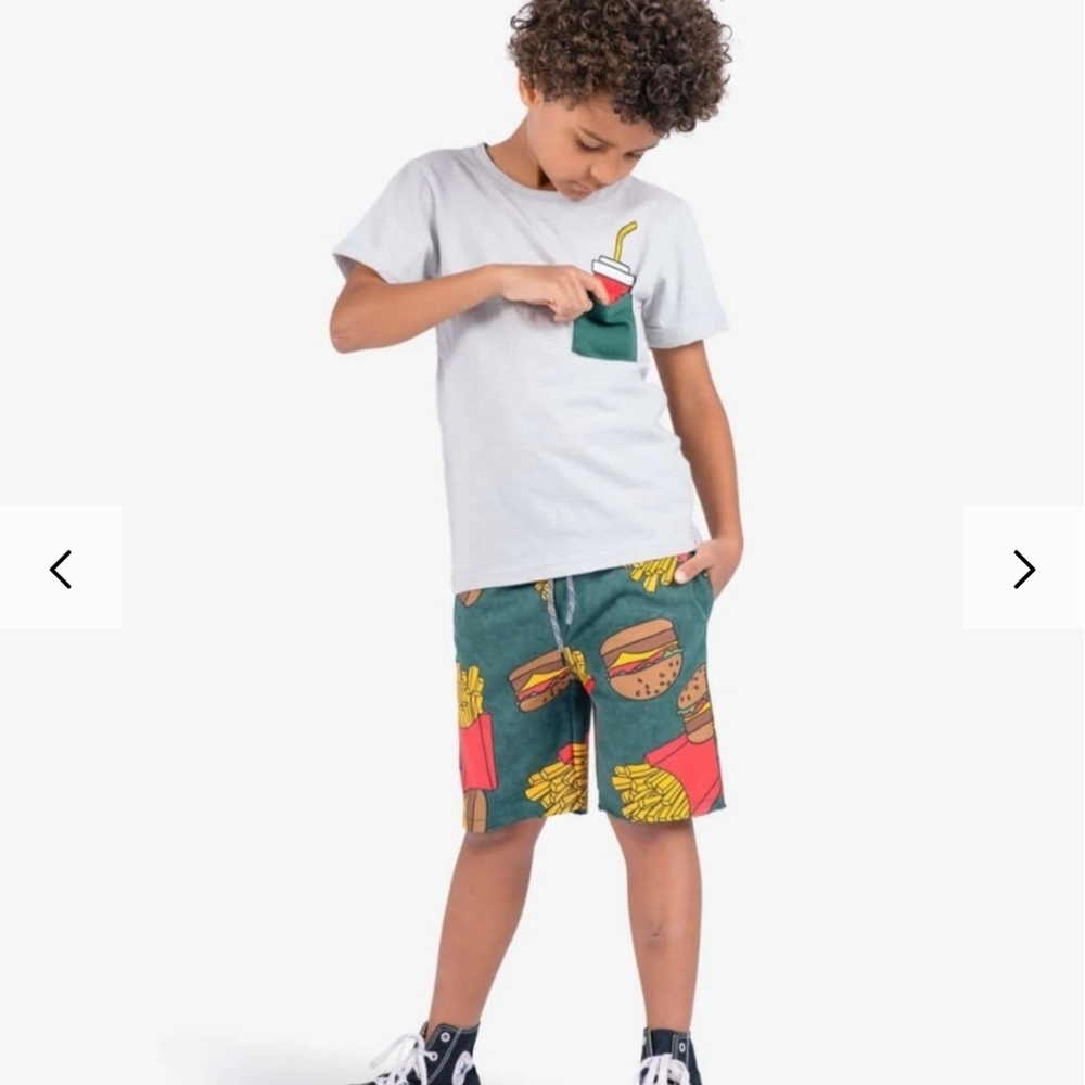 New Appaman Burgers And Fries Top Shorts Set 3T 2026